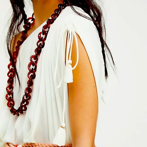 LAST SIZE S FREE PEOPLE CONVERTIBLE COLLECTION CELESTE CONVERTIBLE TUNIC CREAM - Picture 4 of 8